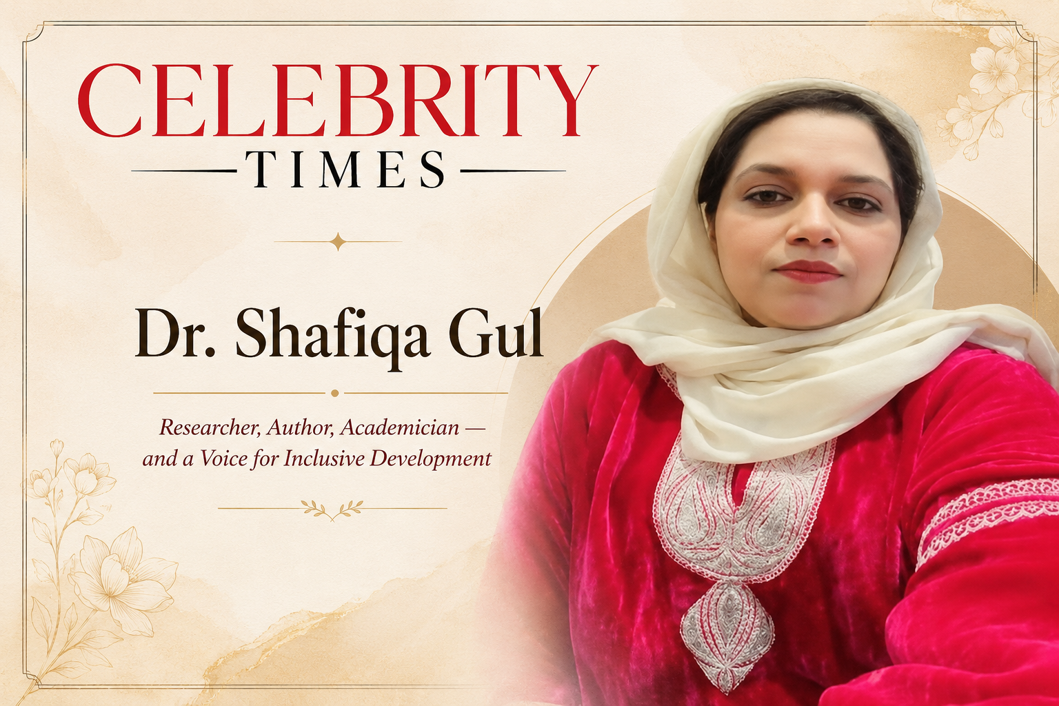 Dr Shafiqa Gul, author of Rising Voices, researcher and academician, featured through Ink and Ideas Publication House