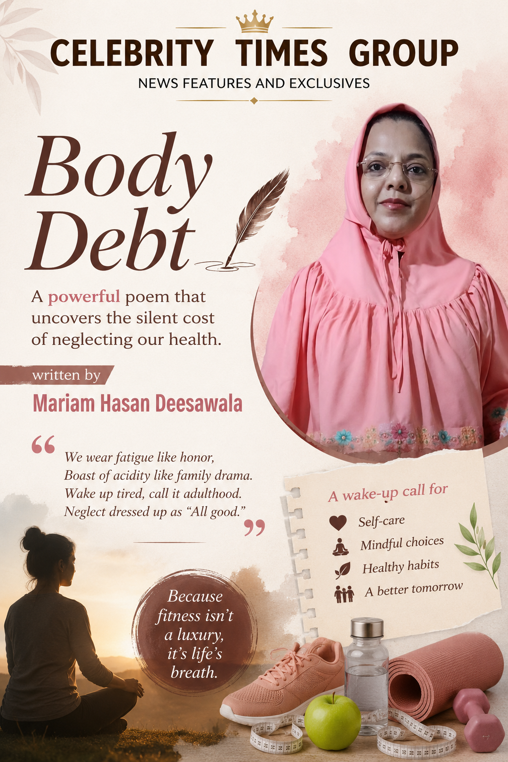 Body Debt, a poem by Mariam Hasan Deesawala, featured through Ink and Ideas Publication House