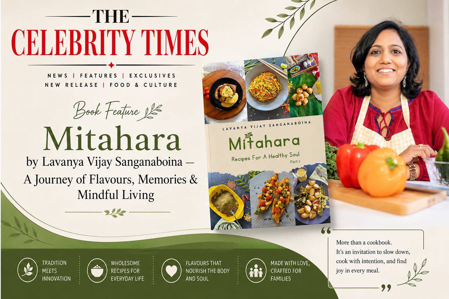 Mitahara book cover by Lavanya Vijay Sanganaboina, published by Ink and Ideas Publication House