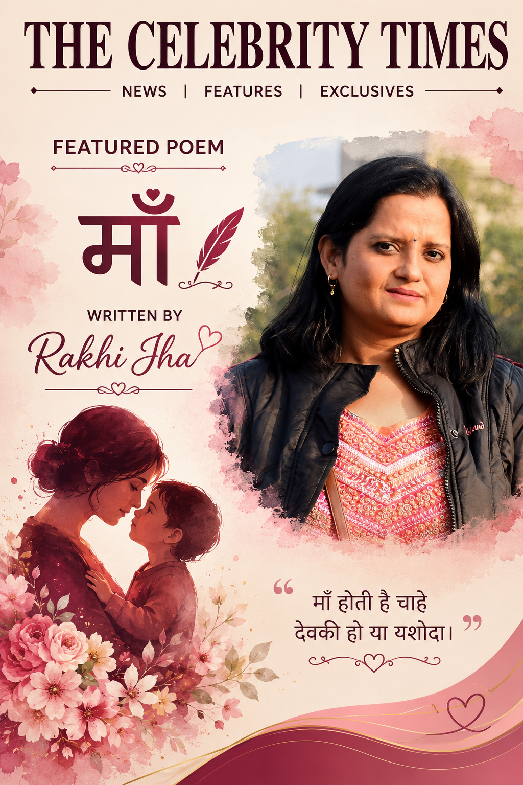 Maa, a Hindi poem by Rakhi Jha, featured through Ink and Ideas Publication House