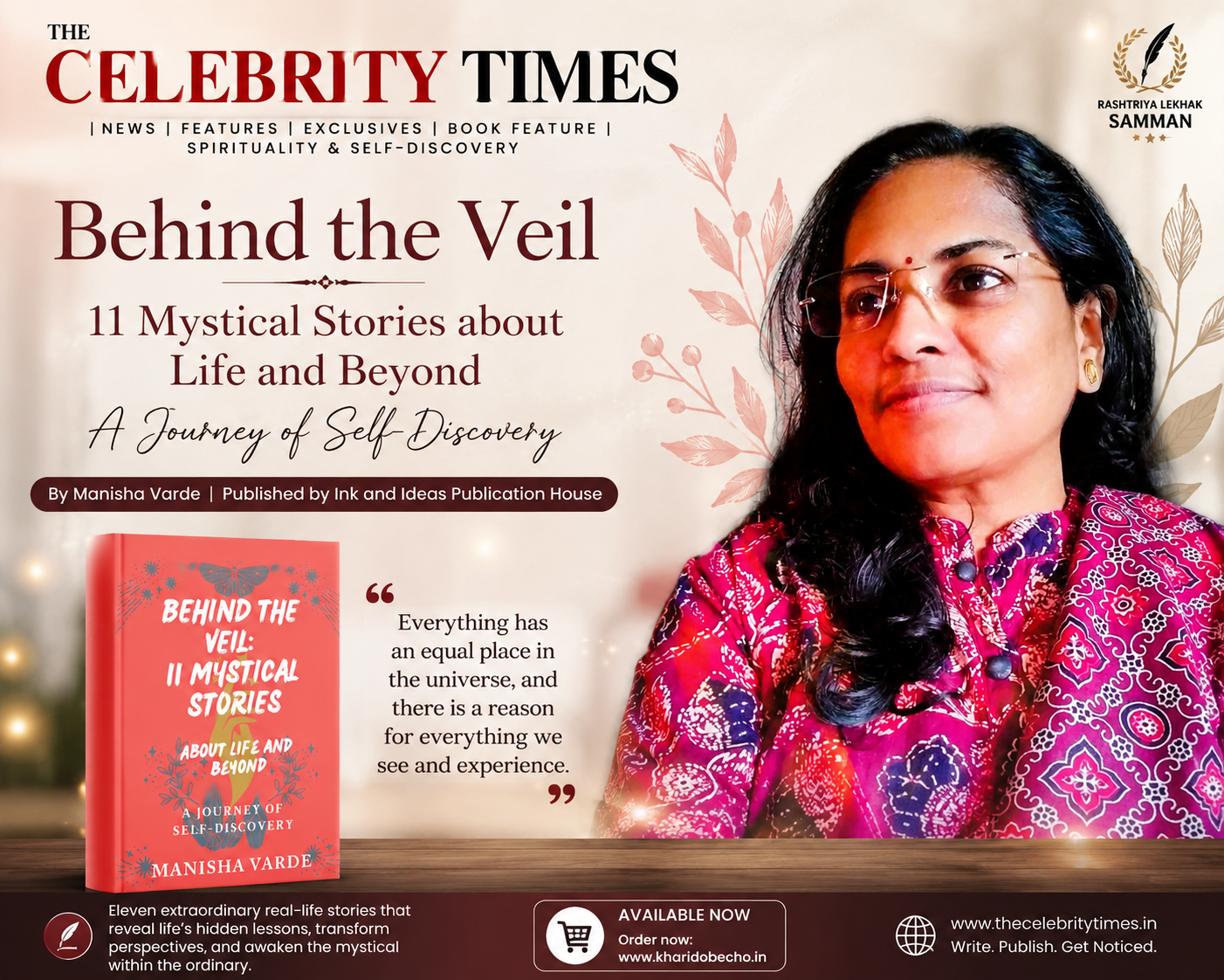 Behind the Veil, 11 Mystical Stories about Life and Beyond, book cover by Manisha Varde published by Ink and Ideas Publication House